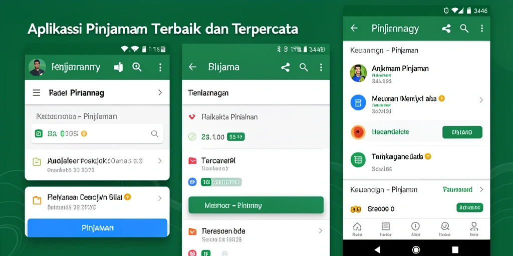 Tampilan antarmuka aplikasi Pinjaman yang modern dan intuitif.