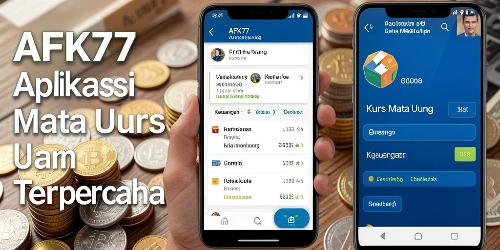 Antarmuka AFK77 yang menampilkan konversi mata uang secara real-time.
