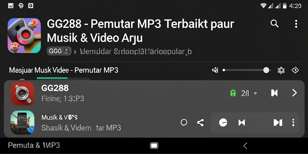 Antarmuka intuitif GG288 dengan berbagai fitur menarik untuk pemutar MP3.