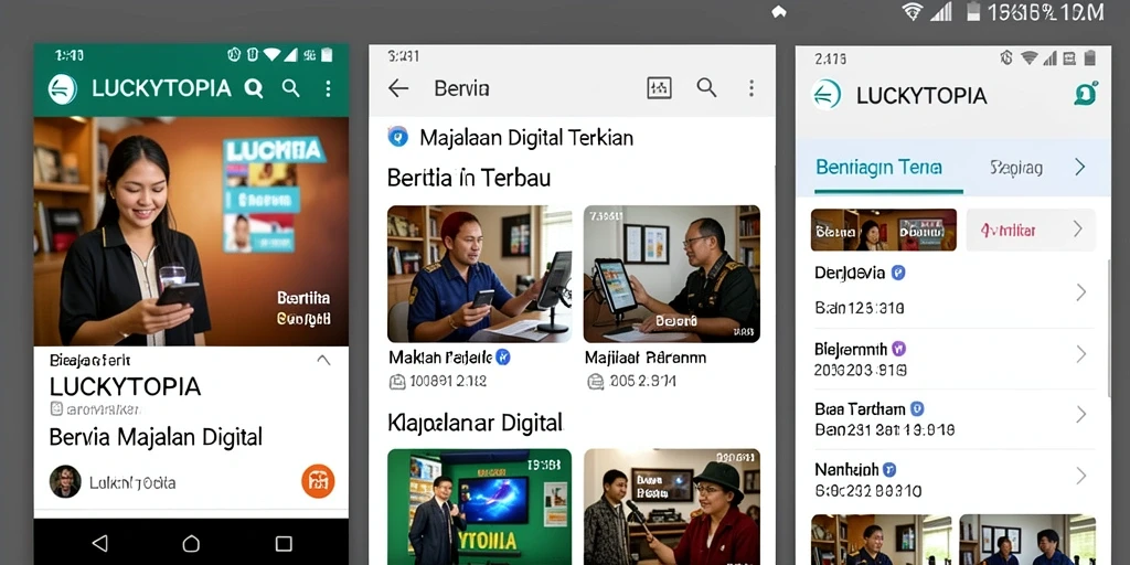 Antarmuka LUCKYTOPIA yang menarik dan mudah digunakan.