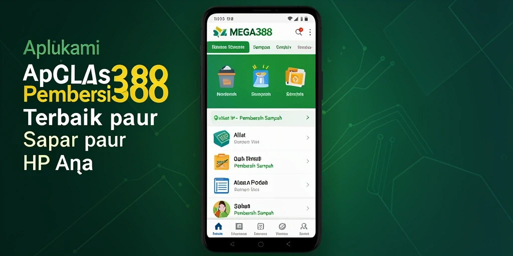 Antarmuka MEGA388 menampilkan fungsi pembersihan sampah yang efisien.