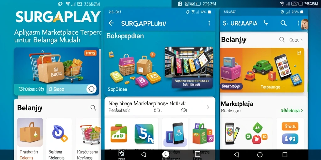 Tampilan antarmuka utama aplikasi SURGAPLAY yang modern dan fungsional.